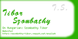 tibor szombathy business card